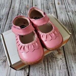 Livie and Luca Ruche Mary Jane Shoes Guava Shimmer New Without Box